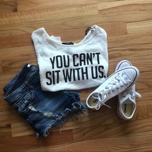 NWT Forever 21 White Crop Top Mean Girls - Small